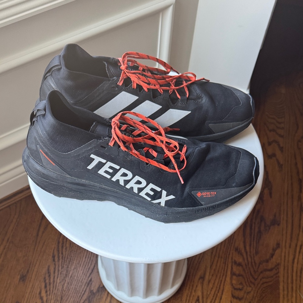 Adidas Terrex Black and Orange Athletic Shoes